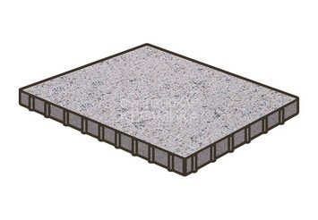 Тротуарная плитка Готика, Плита Premium Gold, 1000x1000x100 мм, цвет Голд 1 1