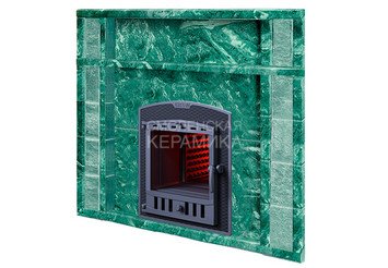 Портал для банной печи из камня Змеевик Premium 1