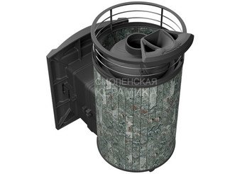 Печь банная «Атмосфера L» Жадеит ламель+сетка с газовой горелкой 2