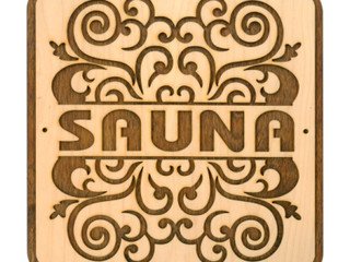 Табличка д/бани "SAUNA" квадратная Б-219