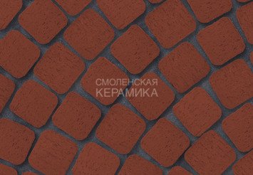 Клинкер тротуарный ЛСР «ЭДИНБУРГ» квадро R (под распил) темно-красный 1