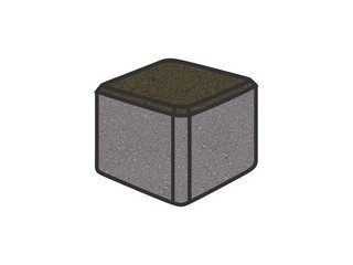 Тротуарная плитка Готика, "Куб Profi", 100x100x100 мм, черный