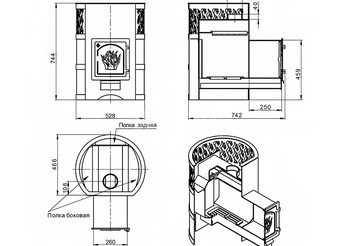Печь банная Везувий Лава 22 (ДТ-4С) 4