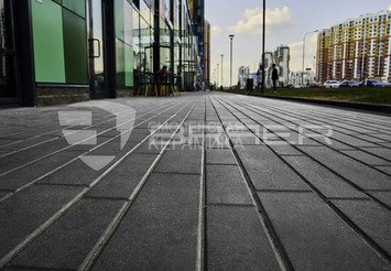 Тротуарная плитка BRAER Домино, Серый 6