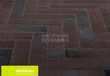 Клинкерная тротуарная плитка Stroher SPALTKLINKER Ригель 336 METALLIC SCHWARZ 1