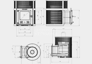 Печь чугунная для бани Технолит ИСКАНДЕР 14 (М) в сетке 3