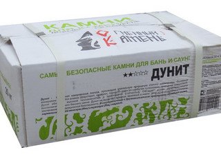 Камень д/сауны ПЕРИДОТИТ (Дунит колотый), 20кг (коробка)