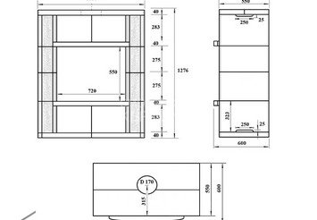 Камин ASTON 700 «BOYARD» Пироксенит Элит 5