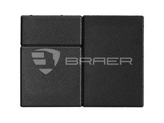 Тротуарная плитка BRAER Старый город "Ландхаус", Чёрный, 80 мм