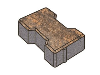 Тротуарная плитка Готика, "Катушка Natur", 80 мм, тигр