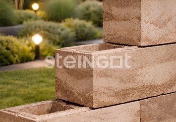 Блок заборный STEINGOT 500x200x200 мм, Травертин (Travertin) 2