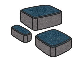 Тротуарная плитка Готика, "Классика Profi", 60 мм, синий