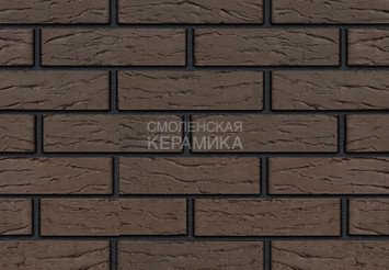 Кирпич облицовочный БРАЕР Коричневый, риф 1 НФ 1