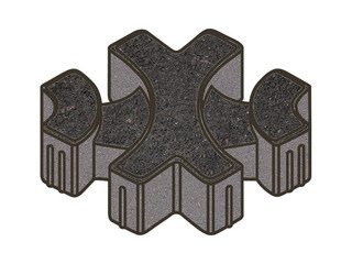 Тротуарная плитка Готика, Эко-фантазия Premiun Gold, 300x300x80 мм, цвет Голд 21