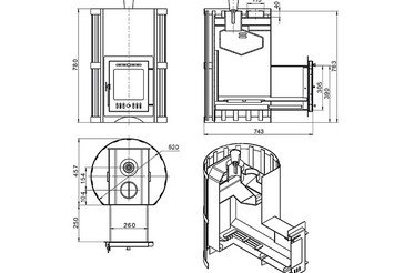 Печь ВЕЗУВИЙ Скиф Парогенератор Ковка (210) 