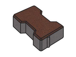 Тротуарная плитка Готика, "Катушка Profi", 60 мм, красный