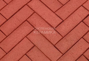Клинкер тротуарный ЛСР «ЛОНДОН» ЛОНГ красный 1