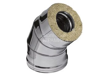 Сэндвич-колено 135° (AISI 430/0,5мм + нерж.) Ф200х280, Ferrum GS 30-50 1