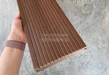 Террасная доска Latitudo Solid полнотелая 150x21x3000 мм, Каштан 5