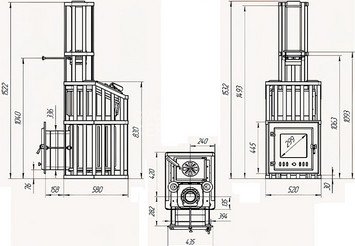Печь банная Гефест Гроза 18 (М) Ураган 6