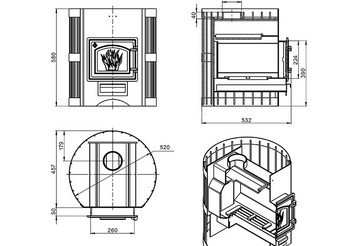 Печь банная Везувий Скиф Стандарт 12 (ДТ-3) б/в 4