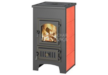 Печь-Камин ВЕЗУВИЙ ПК-01 (270) с плитой красн. 9 кВт (150 м3) Ø 115 мм 1