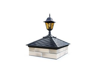 Колпак с посадкой на 2 кирпича под фонарь Zking Everest черный