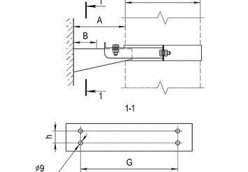 Кронштейн раздвижной №1 (430/1,0 мм) Ф210 2