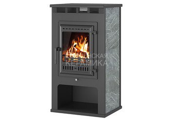 Печь-Камин ASTON 11кВт (180 м3) Ø150мм (Чугунная дверь) Талькохлорит 1