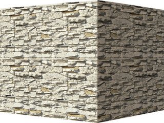 Декоративный камень 130-05 White Hills "Уорд Хилл" (Ward Hill), белый, угловой, без шва