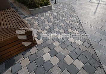 Тротуарная плитка BRAER Лувр, Гранит белый 4