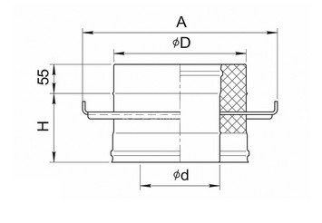 Площадка монтажная (430 + оц./1.5) Ф200х280 2