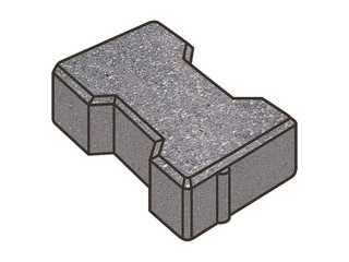 Тротуарная плитка Готика, Катушка Premiun Gold, 200x165x80 мм, цвет Голд 13