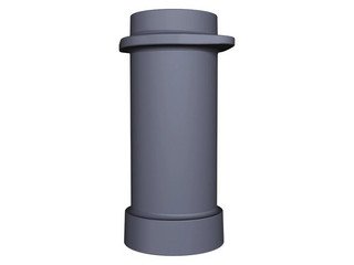 Чугунная НИЖНЯЯ труба для шибера (м/п,м/м) ИСКАНДЕР d-115 L-300мм