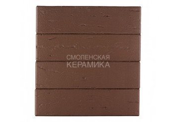 Кирпич лицевой керамический ЛСР Темно-коричневый рустик, 1НФ 5