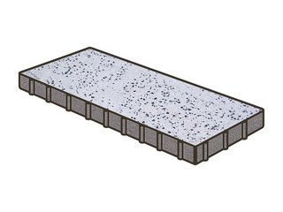 Гранитная тротуарная плитка Готика, Плита Granite FINO, 800x400x100, Покостовский