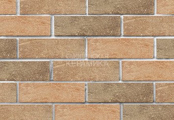 Кирпич лицевой керамический ЛСР Красный флэш рустик с пепельной посыпкой 1НФ 3
