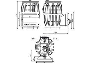Печь ВЕЗУВИЙ Легенда Русский пар Ковка 24 Панорама 