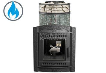 Печь банная «Атмосфера L» Жадеит ламель+сетка с газовой горелкой 1