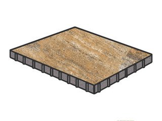 Тротуарная плитка Готика, "Плита Natur", 1000x1000x100 мм, альпин