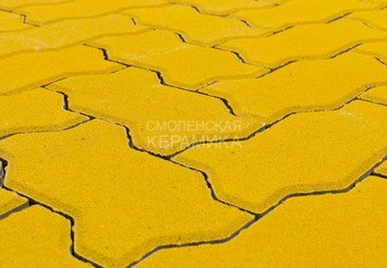 Тротуарная плитка BRAER Волна Жёлтый, 70 мм 2
