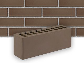 Кирпич облицовочный СТАРЫЙ ОСКОЛ Коричневый гладкий 1,4НФ