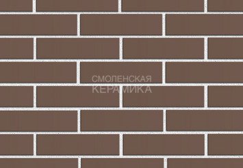 Кирпич облицовочный керамический ЖКЗ Темно-коричневый Гладкий 1НФ 3