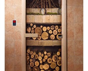 Дверь бан. DW (с фотопечатью) 1900*700 кор. ольха А080 левая