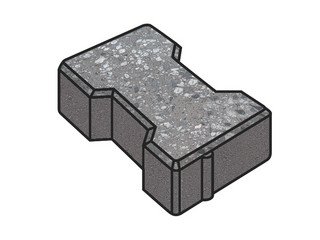 Гранитная тротуарная плитка Готика, Катушка Granite FINO, 60 мм, Галенит