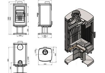Печь-камин EVEREST H12 4