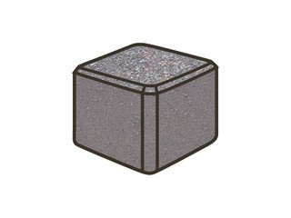 Тротуарная плитка Готика, Куб Premiun Gold, 80x80x80 мм, цвет Голд 13