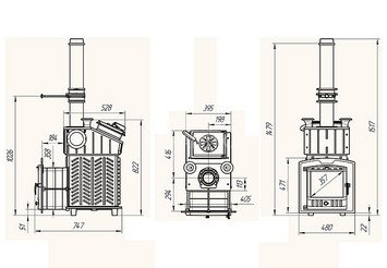 Печь чугунная для бани Технолит GFS ЗК 18 (П2) 2023 г 3