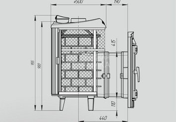 Печь банная 
