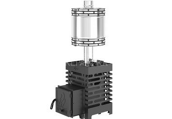 Печь для бани ASTON 12 с баком на трубе 50л Ø115 (AISI 439) (круглый) 1